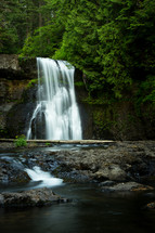 Cascading waterfall at Silver Falls