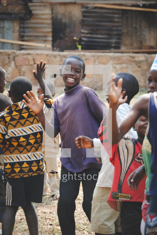 children playing in Rwanda 