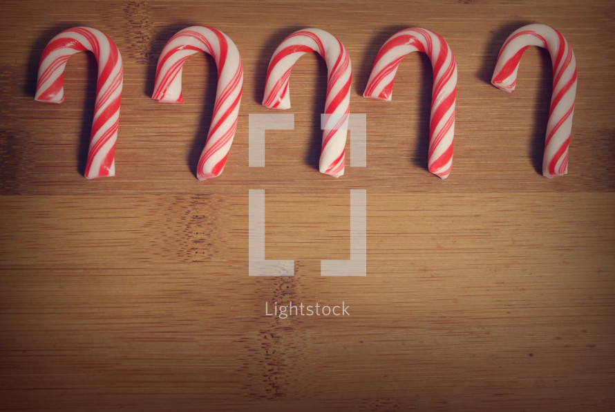 row of candy canes 