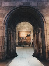 archway in a museum 