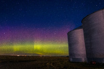 aurora borealis and silos 
