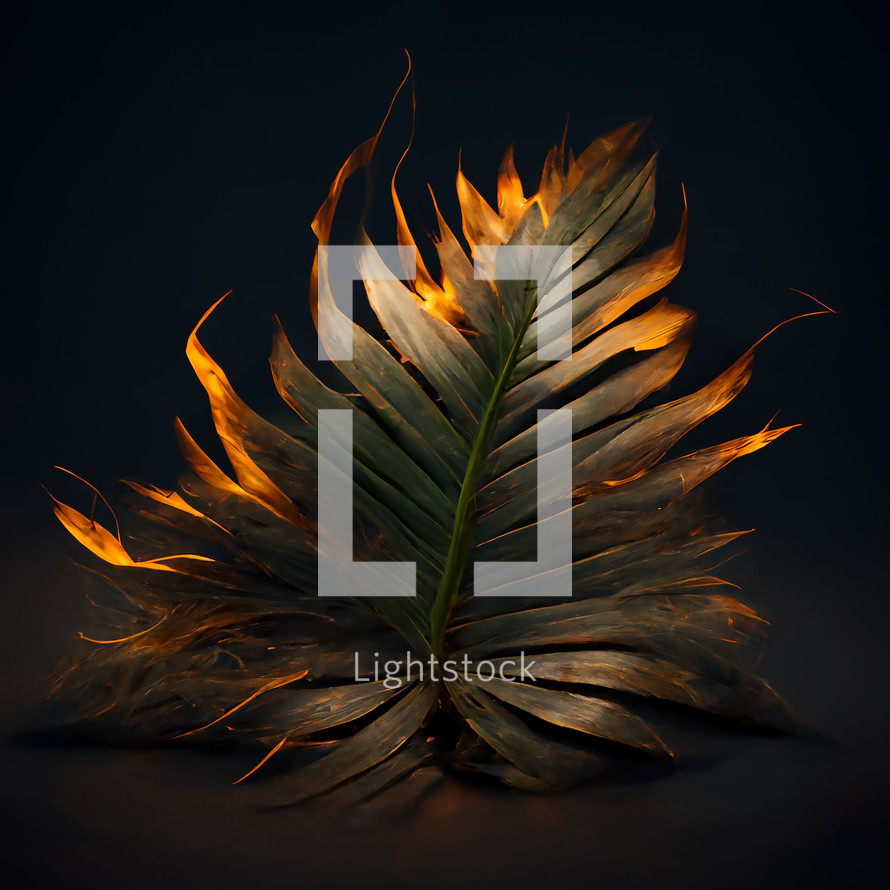Burning Palm Leaf