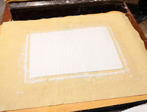 Drying of cotton paper handmade with ancient technique