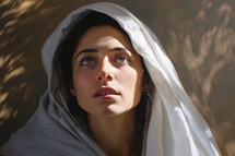 Portrait of a beautiful young biblical woman