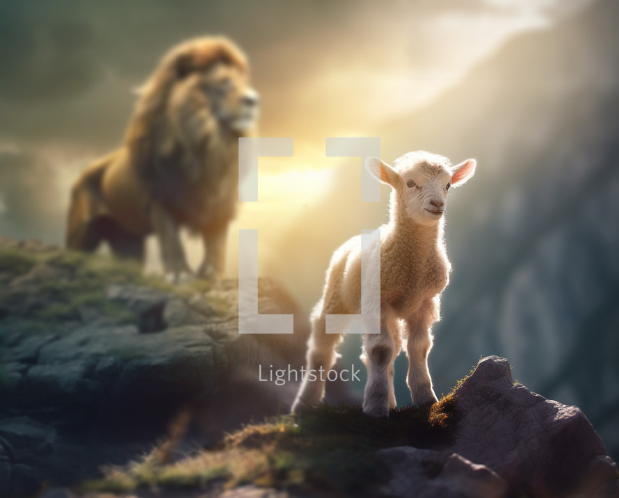Lamb stands boldly because the Lion is behind.