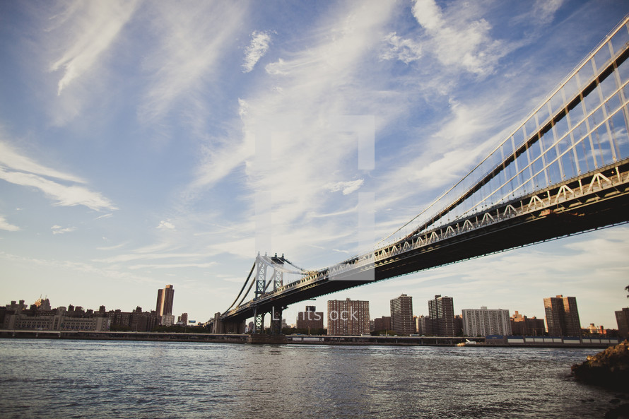 A bridge leading into New York City