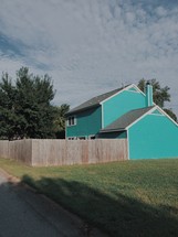 backyard fence and house 