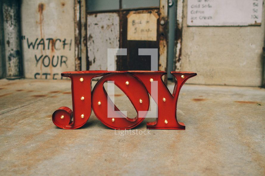 word joy sign 
