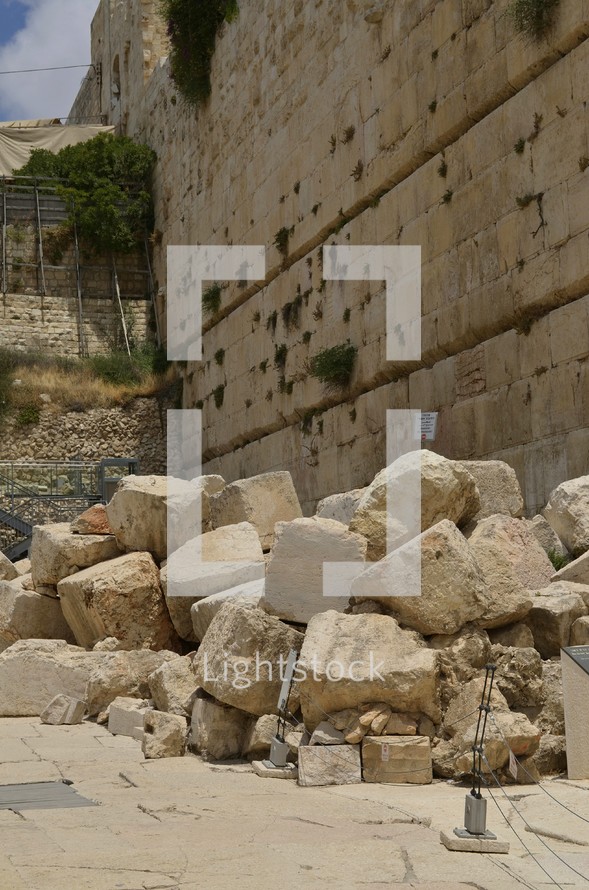 Roman destruction preserved outside the walls of Jerusalem