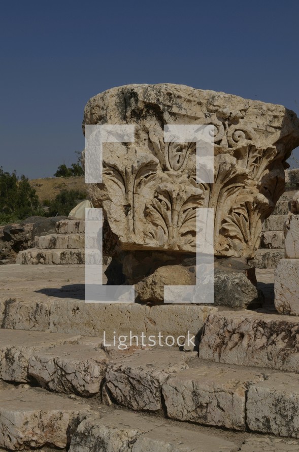 Ornate capital at Beth-Shean