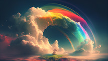 Heavens with a rainbow