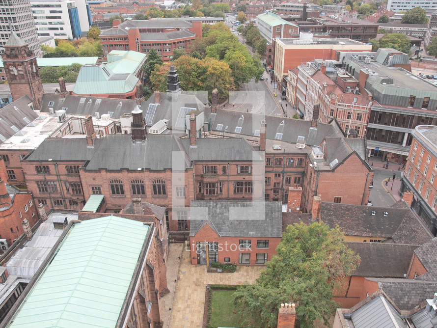 Panoramic view of the city of Coventry, England, UK