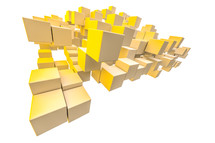 yellow and tan cubes 