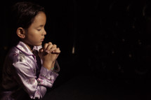 Girl praying