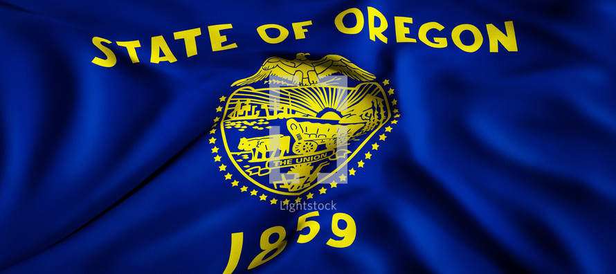 Oregon state flag 