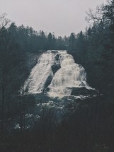 water flowing in a waterfall 