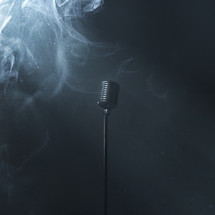 microphone and smoke 
