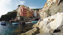 Riomaggiore seacoast, Italian city of Cinque Terre