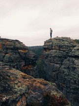 man standing close to the edge 