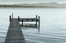 pier in lake water 