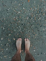 bare feet in the sand 