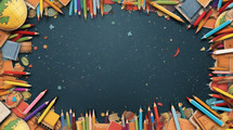 Back to school pencil with copy space background