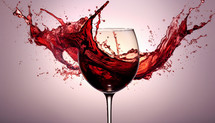 Wine and glass with different colors as a concept of very alcoholic drink. AI generative