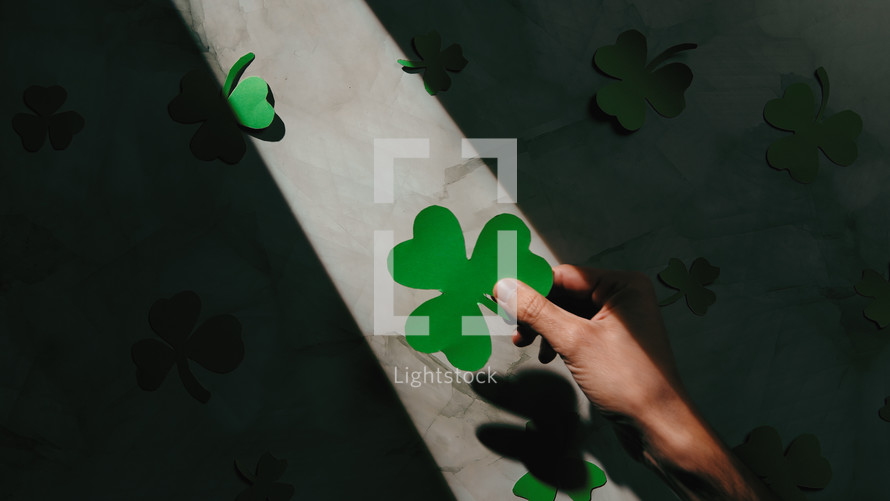Clover decorations for St. Patrick's Day