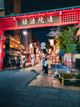 Night Walk In The Street Of Japan 