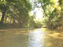 calm water in a river 