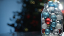Glass mouthpiece With Christmas Balls