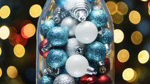 Glass mouthpiece With Christmas Balls