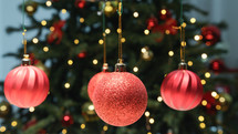 Christmas Hanging Balls on Tree