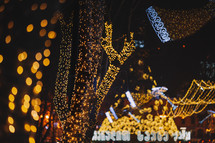Night street illuminations at Christmas