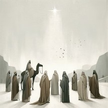 The arrival of the three wise men