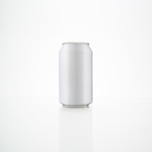 a white aluminum can 