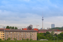 View of the city of Berlin in Germany with the Television Tower aka Fernsehturm