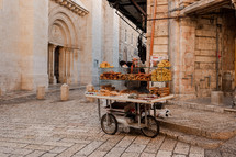 vender selling bread on the streets of Israel 