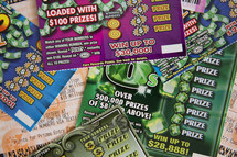 scratch off lottery tickets.