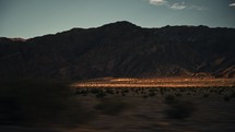 Dynamic view of a mountain range in Mojave desert