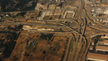 aerial view of a freeway 
