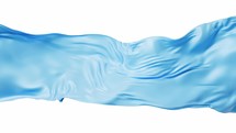 Smooth blue wave cloth background, 3d rendering.
