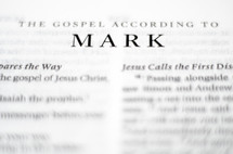Title of the book of Mark up close
