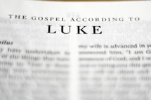 Title of the book of Luke up close