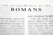 Title of the book of Romans up close