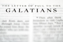 Title of the book of Galatians up close