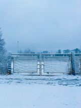 gate and snow 