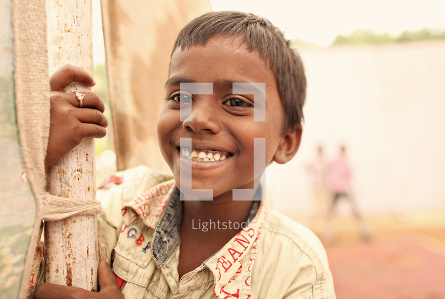 smiling boy child in India