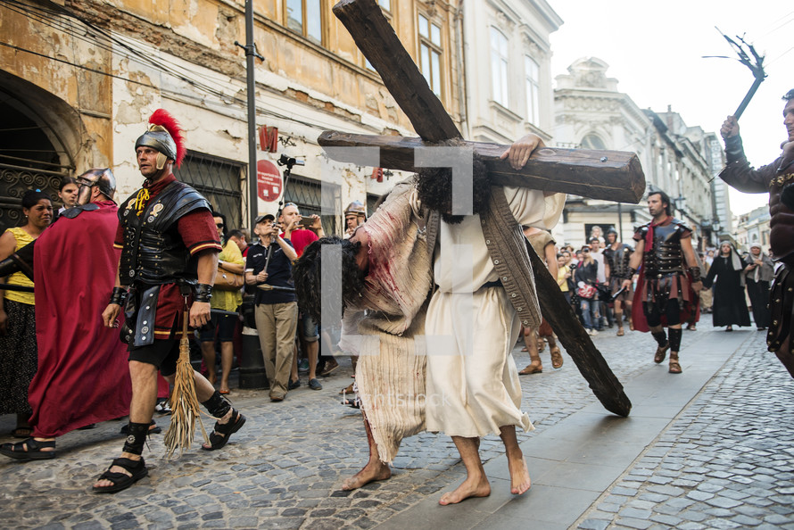 scenes from the crucifixion of Jesus 