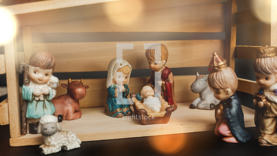 child's nativity scene 